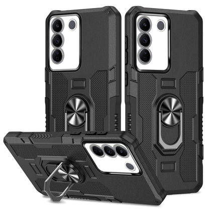 เคสโทรศัพท์ไฮบริดเกราะผู้ถือแหวน, For vivo Y02, For vivo V27e, For vivo V27