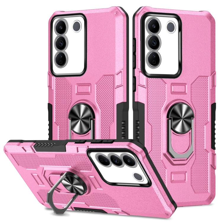 เคสโทรศัพท์ไฮบริดเกราะผู้ถือแหวน, For vivo Y02, For vivo V27e, For vivo V27
