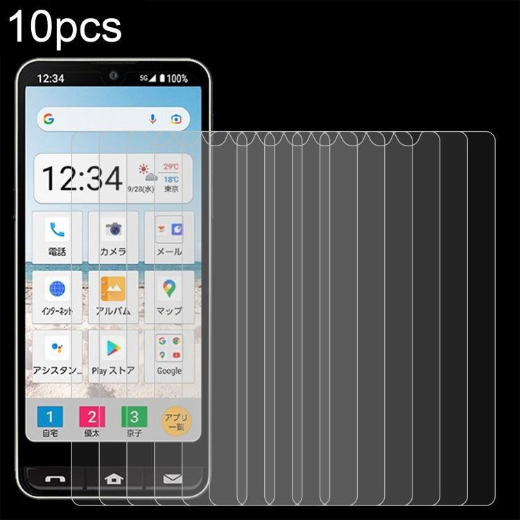 10 ชิ้น 0.26 มม. 9H 2.5D ฟิล์มกระจกนิรภัย, For Sharp Aquos wish6, For Sharp Aquos R11, For Sharp Aquos Sense10, For Sharp Basio Active2, For Sharp Aquos wish5, For Sharp Basio Active3, For Sharp Aquos Sense9 Plus, For Sharp Aquos Sense9                ...