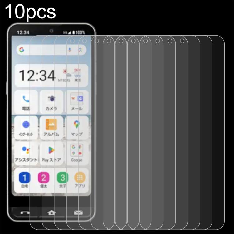 10 ชิ้น 0.26 มม. 9H 2.5D ฟิล์มกระจกนิรภัย, For Sharp Aquos wish6, For Sharp Aquos R11, For Sharp Aquos Sense10, For Sharp Basio Active2, For Sharp Aquos wish5, For Sharp Basio Active3, For Sharp Aquos Sense9 Plus, For Sharp Aquos Sense9                ...