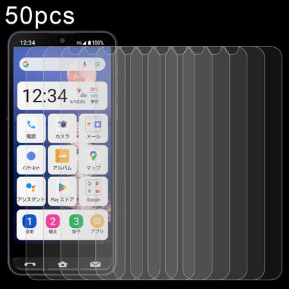 50 ชิ้น 0.26 มม. 9H 2.5D ฟิล์มกระจกนิรภัย, For Sharp Aquos wish6, For Sharp Aquos R11, For Sharp Aquos Sense10, For Sharp Basio Active2, For Sharp Aquos wish5, For Sharp Basio Active3, For Sharp Aquos Sense9 Plus, For Sharp Aquos Sense9                ...