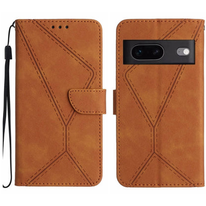 เย็บเคสโทรศัพท์หนังนูน, For Google Pixel 7, For Google Pixel 7 Pro, For Google Pixel 7a, For Google Pixel 6, For Google Pixel 6 Pro, For Google Pixel 6a