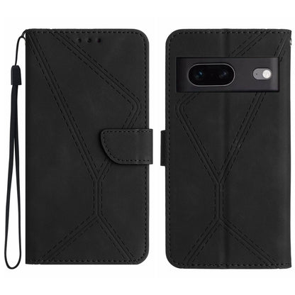 เย็บเคสโทรศัพท์หนังนูน, For Google Pixel 7, For Google Pixel 7 Pro, For Google Pixel 7a, For Google Pixel 6, For Google Pixel 6 Pro, For Google Pixel 6a