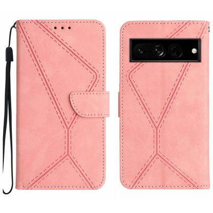 เย็บเคสโทรศัพท์หนังนูน, For Google Pixel 7, For Google Pixel 7 Pro, For Google Pixel 7a, For Google Pixel 6, For Google Pixel 6 Pro, For Google Pixel 6a