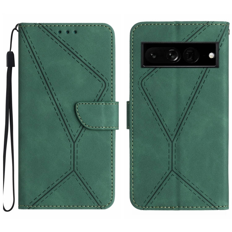 เย็บเคสโทรศัพท์หนังนูน, For Google Pixel 7, For Google Pixel 7 Pro, For Google Pixel 7a, For Google Pixel 6, For Google Pixel 6 Pro, For Google Pixel 6a