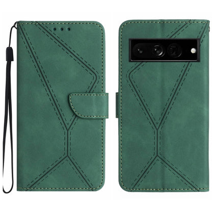 เย็บเคสโทรศัพท์หนังนูน, For Google Pixel 7, For Google Pixel 7 Pro, For Google Pixel 7a, For Google Pixel 6, For Google Pixel 6 Pro, For Google Pixel 6a