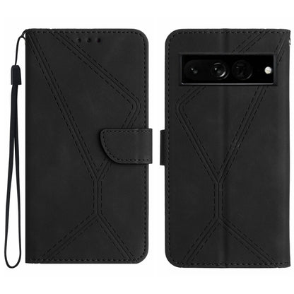 เย็บเคสโทรศัพท์หนังนูน, For Google Pixel 7, For Google Pixel 7 Pro, For Google Pixel 7a, For Google Pixel 6, For Google Pixel 6 Pro, For Google Pixel 6a