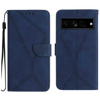 เย็บเคสโทรศัพท์หนังนูน, For Google Pixel 7, For Google Pixel 7 Pro, For Google Pixel 7a, For Google Pixel 6, For Google Pixel 6 Pro, For Google Pixel 6a