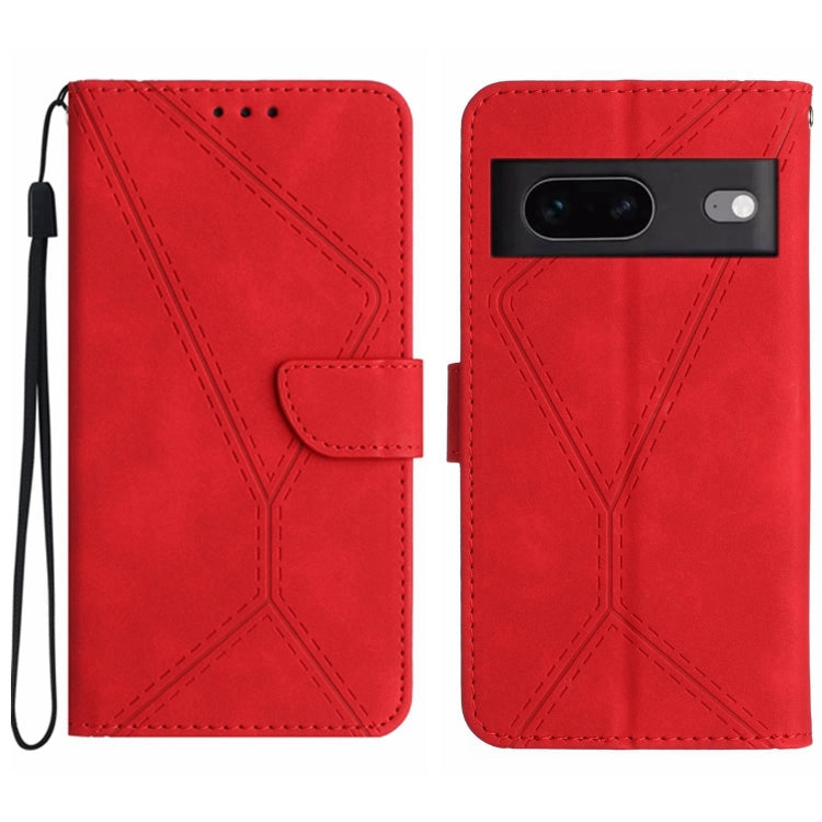 เย็บเคสโทรศัพท์หนังนูน, For Google Pixel 7, For Google Pixel 7 Pro, For Google Pixel 7a, For Google Pixel 6, For Google Pixel 6 Pro, For Google Pixel 6a