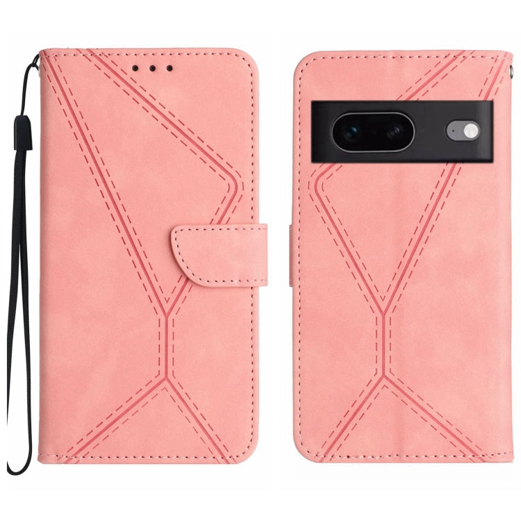 เย็บเคสโทรศัพท์หนังนูน, For Google Pixel 7, For Google Pixel 7 Pro, For Google Pixel 7a, For Google Pixel 6, For Google Pixel 6 Pro, For Google Pixel 6a