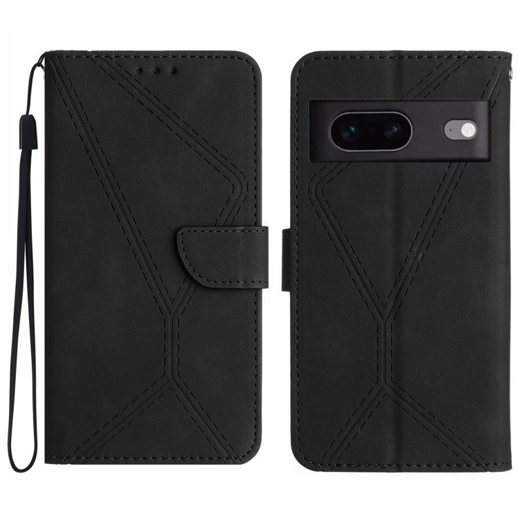 เย็บเคสโทรศัพท์หนังนูน, For Google Pixel 7, For Google Pixel 7 Pro, For Google Pixel 7a, For Google Pixel 6, For Google Pixel 6 Pro, For Google Pixel 6a