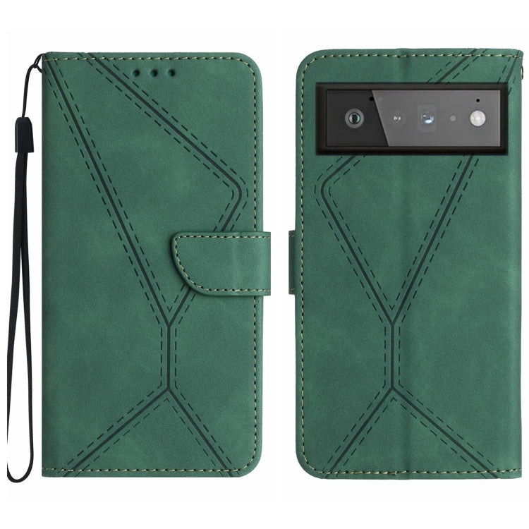เย็บเคสโทรศัพท์หนังนูน, For Google Pixel 7, For Google Pixel 7 Pro, For Google Pixel 7a, For Google Pixel 6, For Google Pixel 6 Pro, For Google Pixel 6a