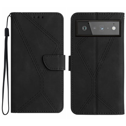 เย็บเคสโทรศัพท์หนังนูน, For Google Pixel 7, For Google Pixel 7 Pro, For Google Pixel 7a, For Google Pixel 6, For Google Pixel 6 Pro, For Google Pixel 6a