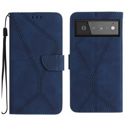 เย็บเคสโทรศัพท์หนังนูน, For Google Pixel 7, For Google Pixel 7 Pro, For Google Pixel 7a, For Google Pixel 6, For Google Pixel 6 Pro, For Google Pixel 6a