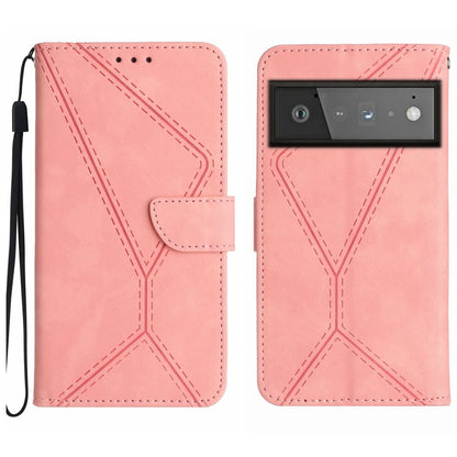 เย็บเคสโทรศัพท์หนังนูน, For Google Pixel 7, For Google Pixel 7 Pro, For Google Pixel 7a, For Google Pixel 6, For Google Pixel 6 Pro, For Google Pixel 6a