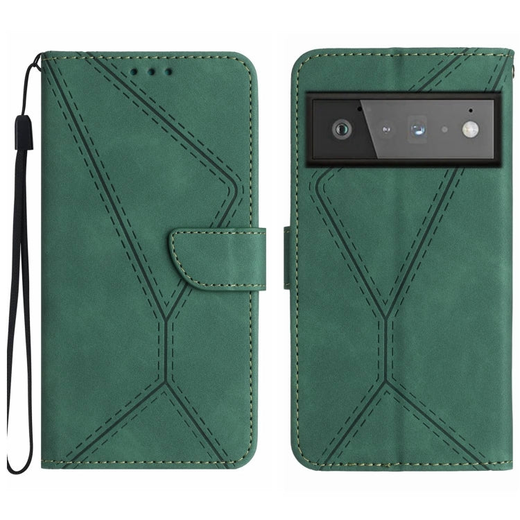 เย็บเคสโทรศัพท์หนังนูน, For Google Pixel 7, For Google Pixel 7 Pro, For Google Pixel 7a, For Google Pixel 6, For Google Pixel 6 Pro, For Google Pixel 6a