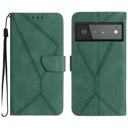 เย็บเคสโทรศัพท์หนังนูน, For Google Pixel 7, For Google Pixel 7 Pro, For Google Pixel 7a, For Google Pixel 6, For Google Pixel 6 Pro, For Google Pixel 6a