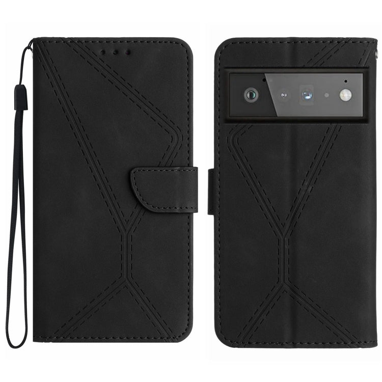 เย็บเคสโทรศัพท์หนังนูน, For Google Pixel 7, For Google Pixel 7 Pro, For Google Pixel 7a, For Google Pixel 6, For Google Pixel 6 Pro, For Google Pixel 6a