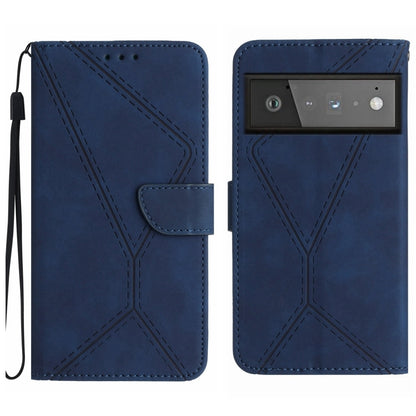 เย็บเคสโทรศัพท์หนังนูน, For Google Pixel 7, For Google Pixel 7 Pro, For Google Pixel 7a, For Google Pixel 6, For Google Pixel 6 Pro, For Google Pixel 6a