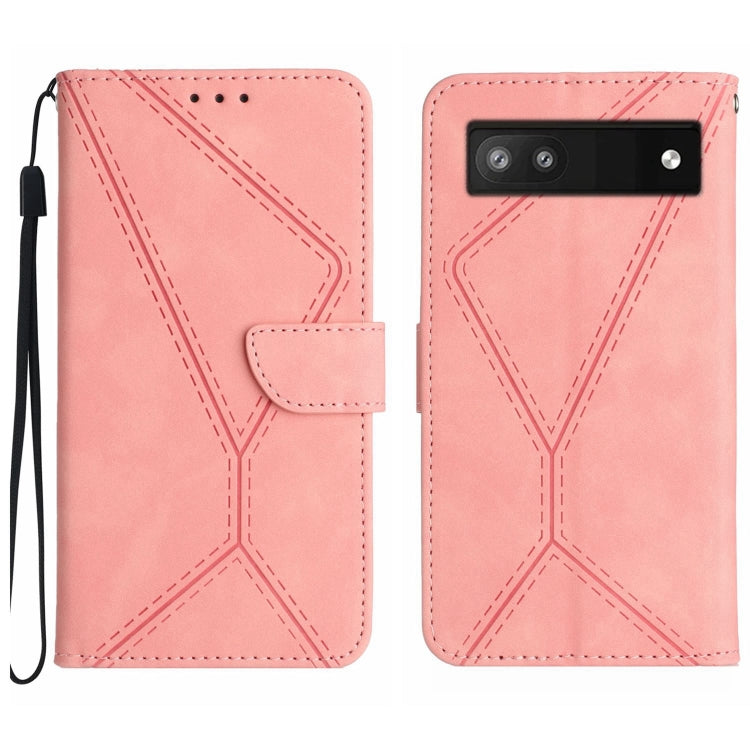 เย็บเคสโทรศัพท์หนังนูน, For Google Pixel 7, For Google Pixel 7 Pro, For Google Pixel 7a, For Google Pixel 6, For Google Pixel 6 Pro, For Google Pixel 6a