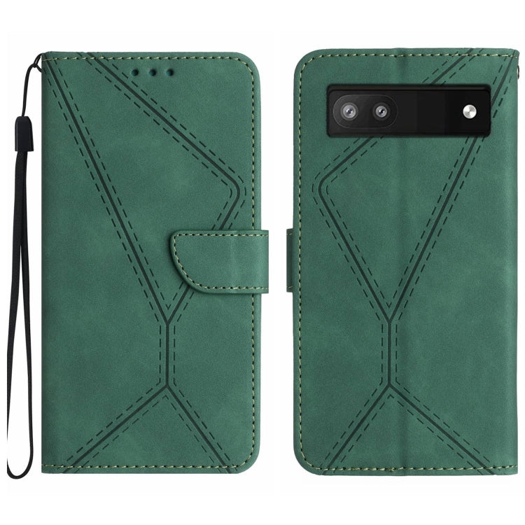 เย็บเคสโทรศัพท์หนังนูน, For Google Pixel 7, For Google Pixel 7 Pro, For Google Pixel 7a, For Google Pixel 6, For Google Pixel 6 Pro, For Google Pixel 6a