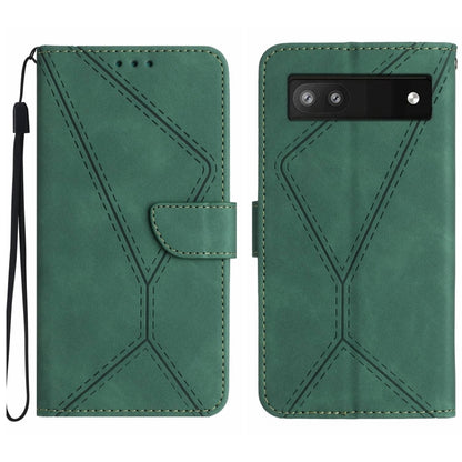 เย็บเคสโทรศัพท์หนังนูน, For Google Pixel 7, For Google Pixel 7 Pro, For Google Pixel 7a, For Google Pixel 6, For Google Pixel 6 Pro, For Google Pixel 6a