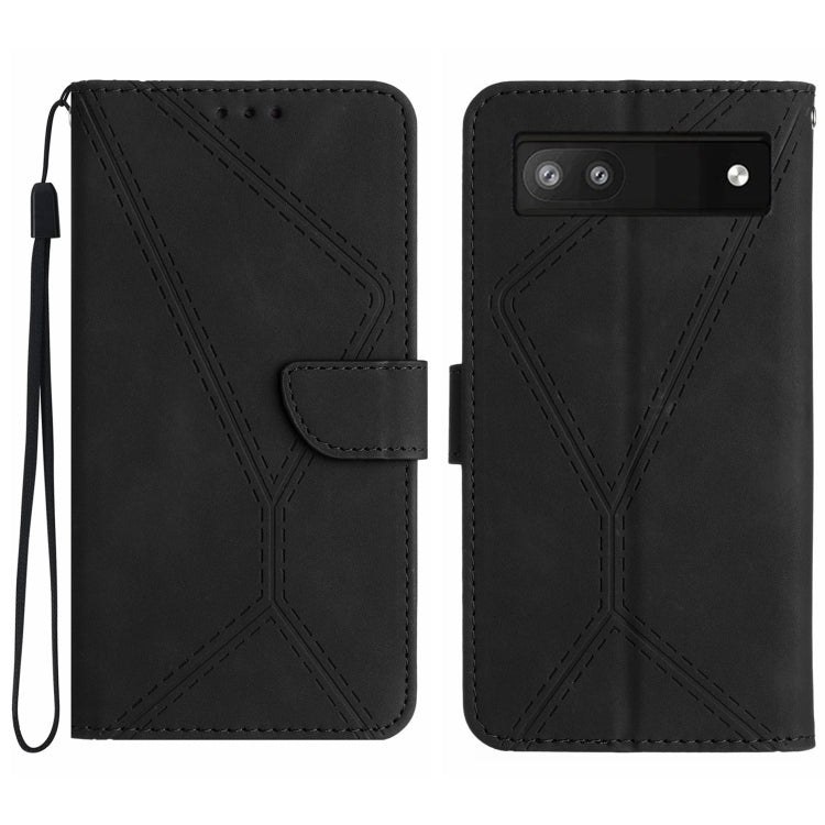 เย็บเคสโทรศัพท์หนังนูน, For Google Pixel 7, For Google Pixel 7 Pro, For Google Pixel 7a, For Google Pixel 6, For Google Pixel 6 Pro, For Google Pixel 6a