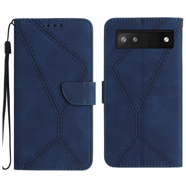 เย็บเคสโทรศัพท์หนังนูน, For Google Pixel 7, For Google Pixel 7 Pro, For Google Pixel 7a, For Google Pixel 6, For Google Pixel 6 Pro, For Google Pixel 6a