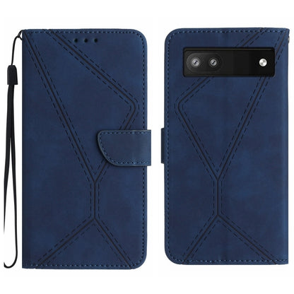 เย็บเคสโทรศัพท์หนังนูน, For Google Pixel 7, For Google Pixel 7 Pro, For Google Pixel 7a, For Google Pixel 6, For Google Pixel 6 Pro, For Google Pixel 6a