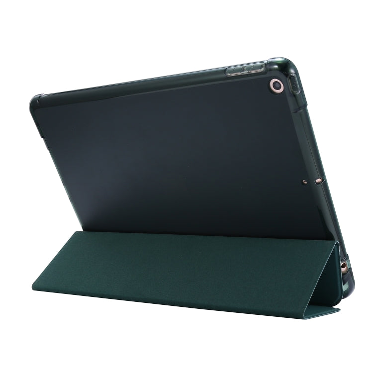 ซองหนังพลิกแนวนอนถุงลมนิรภัยพร้อมที่ใส่สามทบและที่ใส่ปากกา, For iPad 10.2 2021 / 2020 / 2019, For iPad Mini (2019)