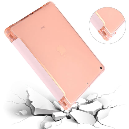 ซองหนังพลิกแนวนอนถุงลมนิรภัยพร้อมที่ใส่สามทบและที่ใส่ปากกา, For iPad 10.2 2021 / 2020 / 2019, For iPad Mini (2019)