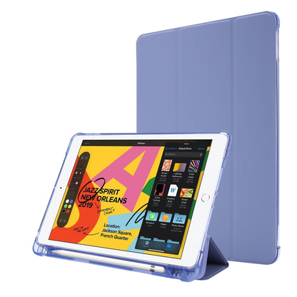 ซองหนังพลิกแนวนอนถุงลมนิรภัยพร้อมที่ใส่สามทบและที่ใส่ปากกา, For iPad 10.2 2021 / 2020 / 2019, For iPad Mini (2019)