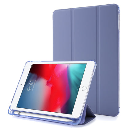 ซองหนังพลิกแนวนอนถุงลมนิรภัยพร้อมที่ใส่สามทบและที่ใส่ปากกา, For iPad 10.2 2021 / 2020 / 2019, For iPad Mini (2019)