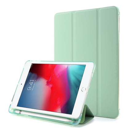 ซองหนังพลิกแนวนอนถุงลมนิรภัยพร้อมที่ใส่สามทบและที่ใส่ปากกา, For iPad 10.2 2021 / 2020 / 2019, For iPad Mini (2019)