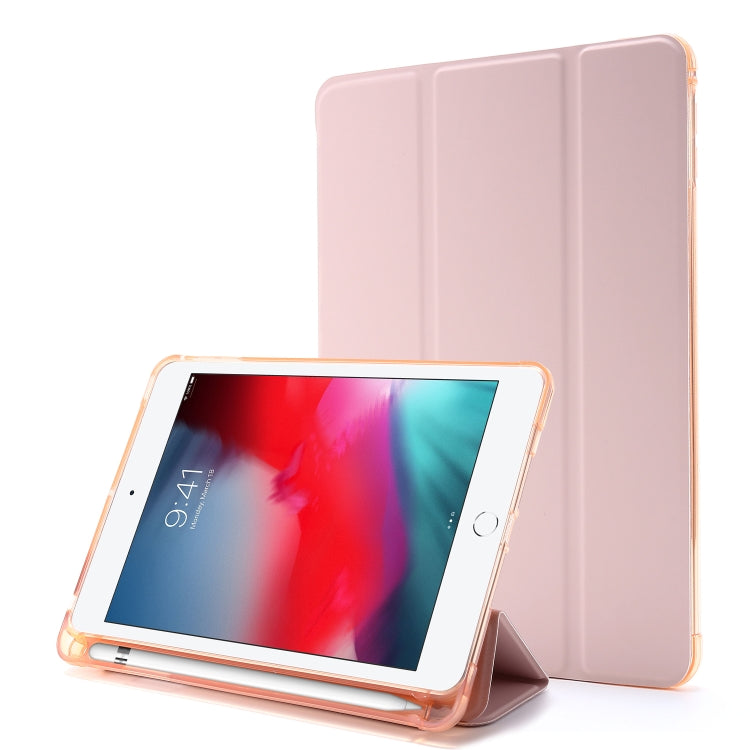 ซองหนังพลิกแนวนอนถุงลมนิรภัยพร้อมที่ใส่สามทบและที่ใส่ปากกา, For iPad 10.2 2021 / 2020 / 2019, For iPad Mini (2019)