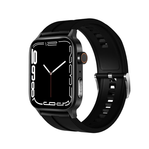 GT22 1.85 นิ้วหน้าจอ TFT วงซิลิโคนสุขภาพสมาร์ทวอทช์รองรับการโทรผ่าน Bluetooth / ออกซิเจนในเลือดที่ราบสูง / อุณหภูมิของร่างกาย / การเต้นของหัวใจ / การตรวจวัดอัตราการเต้นของหัวใจ TI, Silicone Band (Black), Silicone Band (Black Silver)