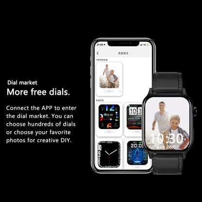 GT22 1.85 นิ้วหน้าจอ TFT วงซิลิโคนสุขภาพสมาร์ทวอทช์รองรับการโทรผ่าน Bluetooth / ออกซิเจนในเลือดที่ราบสูง / อุณหภูมิของร่างกาย / การเต้นของหัวใจ / การตรวจวัดอัตราการเต้นของหัวใจ TI, Silicone Band (Black), Silicone Band (Black Silver)