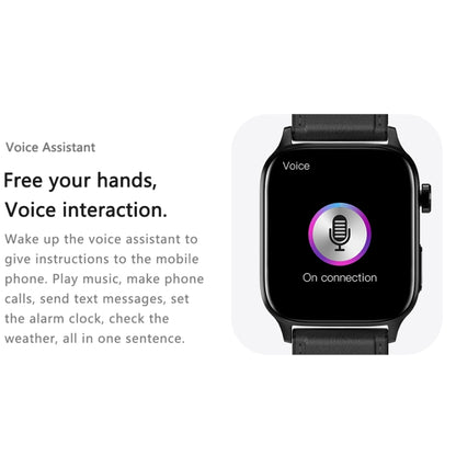GT22 1.85 นิ้วหน้าจอ TFT วงซิลิโคนสุขภาพสมาร์ทวอทช์รองรับการโทรผ่าน Bluetooth / ออกซิเจนในเลือดที่ราบสูง / อุณหภูมิของร่างกาย / การเต้นของหัวใจ / การตรวจวัดอัตราการเต้นของหัวใจ TI, Silicone Band (Black), Silicone Band (Black Silver)