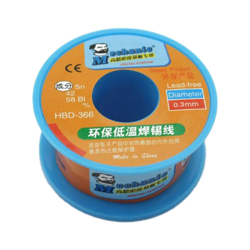 ช่าง HBD-366 100g ลวดบัดกรีดีบุกบัดกรีไร้สารตะกั่วละลาย Rosin Core, 0.3mm, 0.4mm, 0.5mm, 0.6mm, 0.8mm