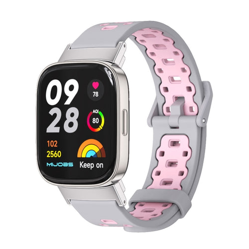 สายนาฬิกา Mijobs Square Hole ระบายอากาศได้ TPU, For Redmi Watch 3