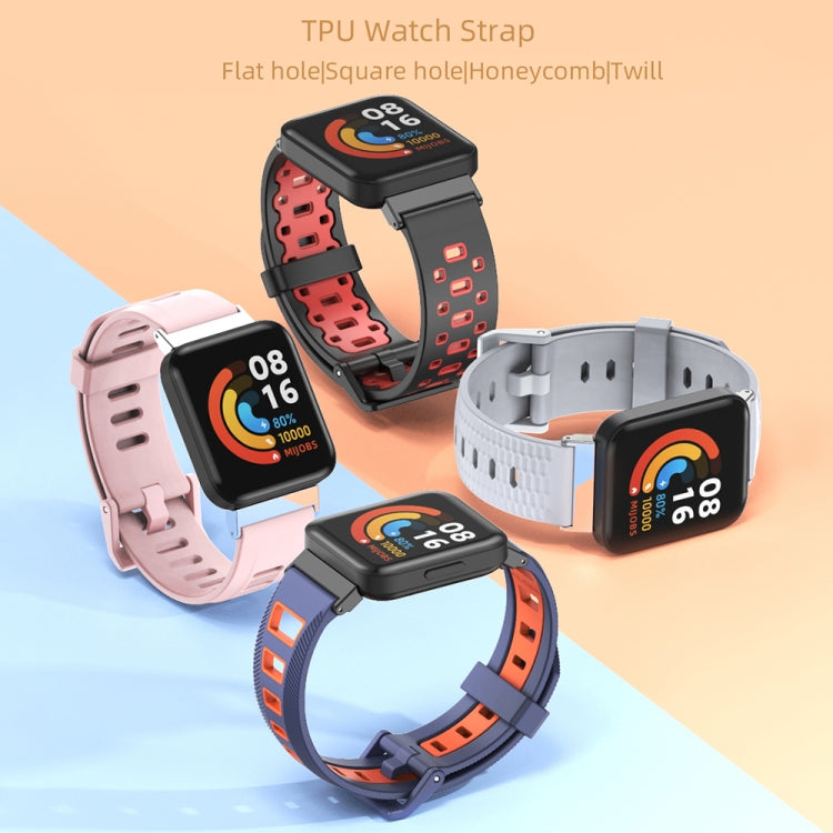 สายนาฬิกา Mijobs Square Hole ระบายอากาศได้ TPU, For Redmi Watch 3