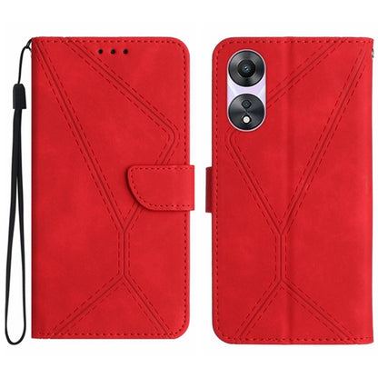 เย็บเคสโทรศัพท์หนังนูน, For OPPO Reno8 T 4G, For OPPO Reno8 T 5G/A1 Pro 5G, For OPPO Reno9/Reno9 Pro 5G, For OPPO Reno9 Pro+