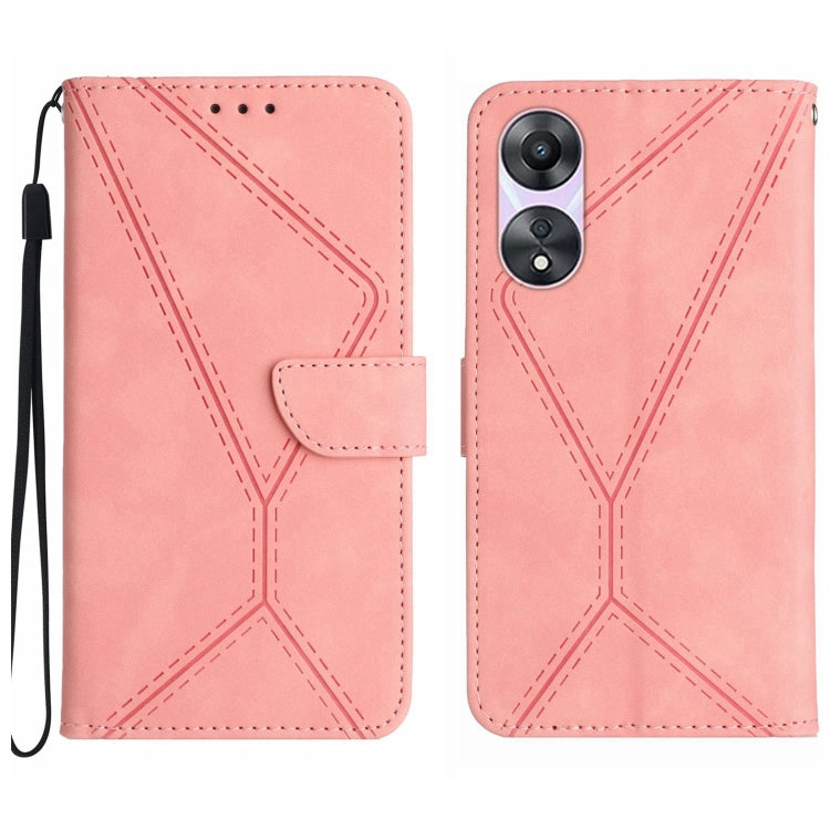เย็บเคสโทรศัพท์หนังนูน, For OPPO Reno8 T 4G, For OPPO Reno8 T 5G/A1 Pro 5G, For OPPO Reno9/Reno9 Pro 5G, For OPPO Reno9 Pro+