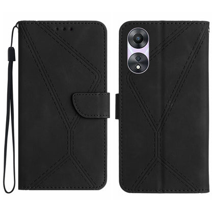 เย็บเคสโทรศัพท์หนังนูน, For OPPO Reno8 T 4G, For OPPO Reno8 T 5G/A1 Pro 5G, For OPPO Reno9/Reno9 Pro 5G, For OPPO Reno9 Pro+