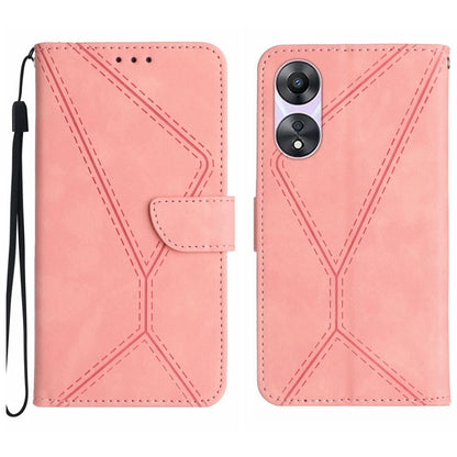 เย็บเคสโทรศัพท์หนังนูน, For OPPO Reno8 T 4G, For OPPO Reno8 T 5G/A1 Pro 5G, For OPPO Reno9/Reno9 Pro 5G, For OPPO Reno9 Pro+
