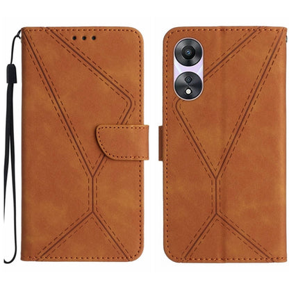 เย็บเคสโทรศัพท์หนังนูน, For OPPO Reno8 T 4G, For OPPO Reno8 T 5G/A1 Pro 5G, For OPPO Reno9/Reno9 Pro 5G, For OPPO Reno9 Pro+