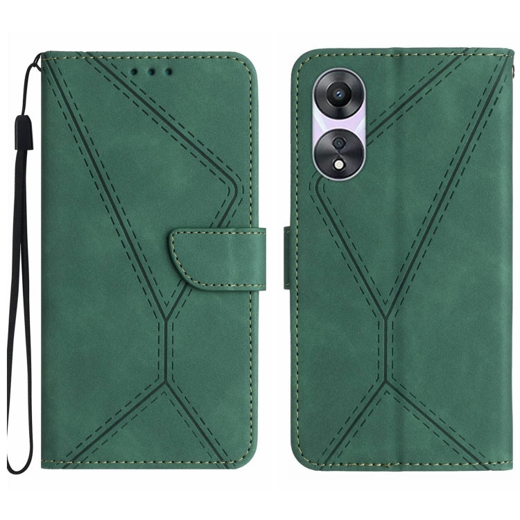 เย็บเคสโทรศัพท์หนังนูน, For OPPO Reno8 T 4G, For OPPO Reno8 T 5G/A1 Pro 5G, For OPPO Reno9/Reno9 Pro 5G, For OPPO Reno9 Pro+
