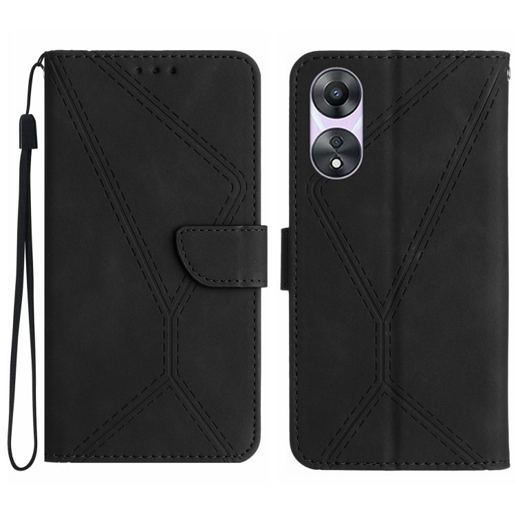 เย็บเคสโทรศัพท์หนังนูน, For OPPO Reno8 T 4G, For OPPO Reno8 T 5G/A1 Pro 5G, For OPPO Reno9/Reno9 Pro 5G, For OPPO Reno9 Pro+
