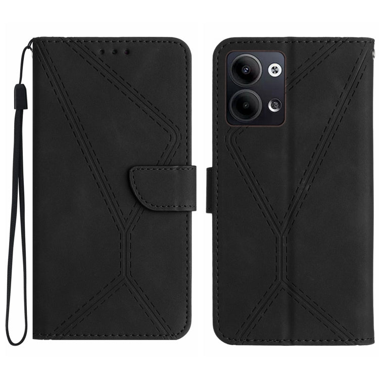เย็บเคสโทรศัพท์หนังนูน, For OPPO Reno8 T 4G, For OPPO Reno8 T 5G/A1 Pro 5G, For OPPO Reno9/Reno9 Pro 5G, For OPPO Reno9 Pro+