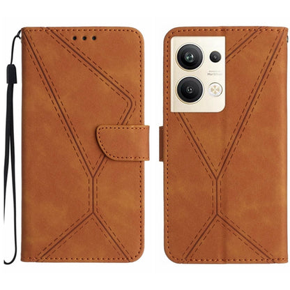 เย็บเคสโทรศัพท์หนังนูน, For OPPO Reno8 T 4G, For OPPO Reno8 T 5G/A1 Pro 5G, For OPPO Reno9/Reno9 Pro 5G, For OPPO Reno9 Pro+